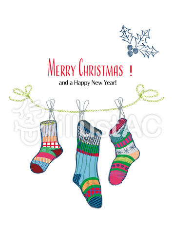 237-クリスマスのカラフルな靴下