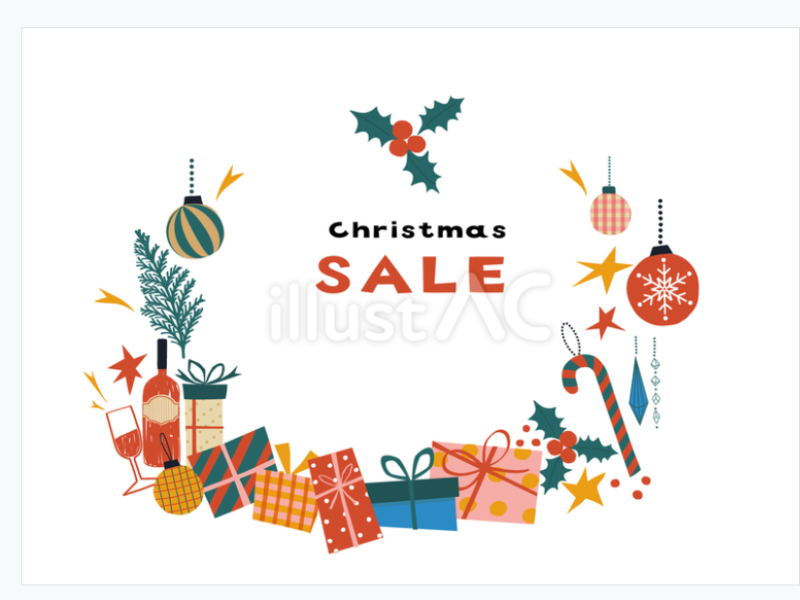 432-クリスマス素材、セールフレーム