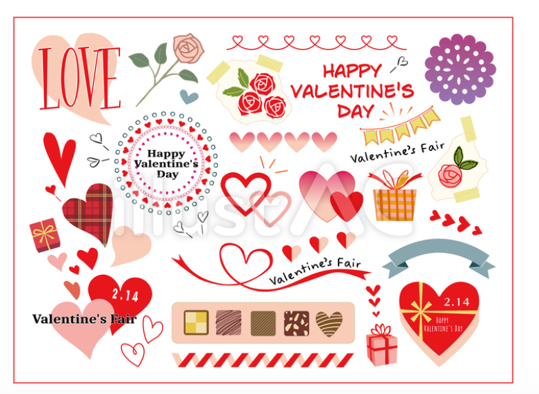 437-バレンタイン素材セット