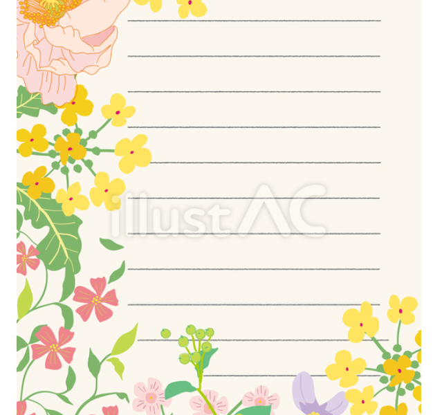 442-春色のお便り（菜の花）